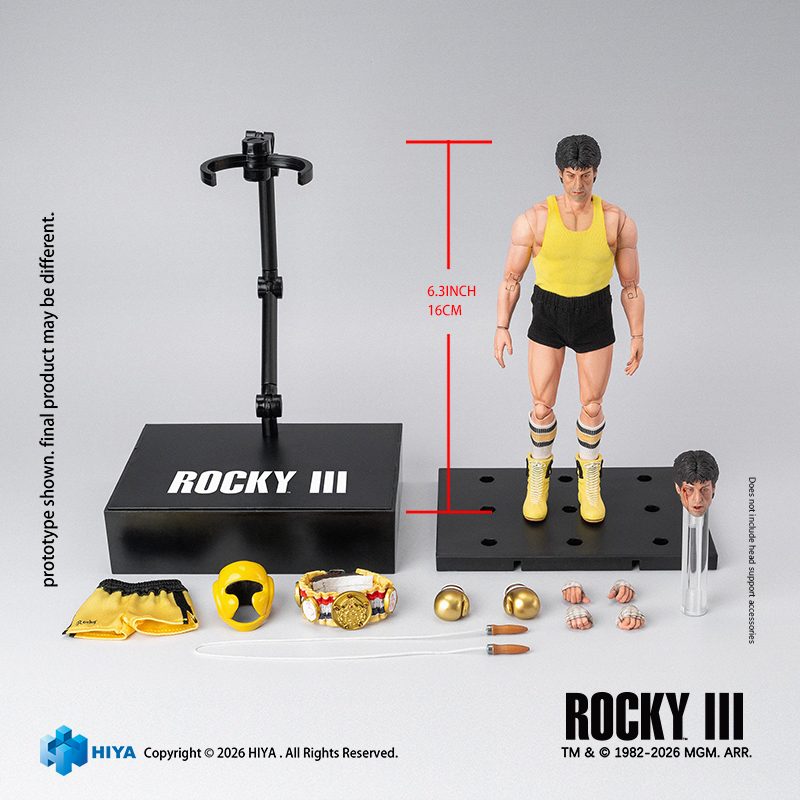 ハイヤーエクジビット・スーパーシリーズ 1/12スケール 6.3インチ ロッキー3 ロッキー(ボクサー版) アクションフィギュア (HIYA Exquisite Super Series 1/12 Scale 6.3 Inch "Rocky III" Rocky Boxer Version Action Figure)