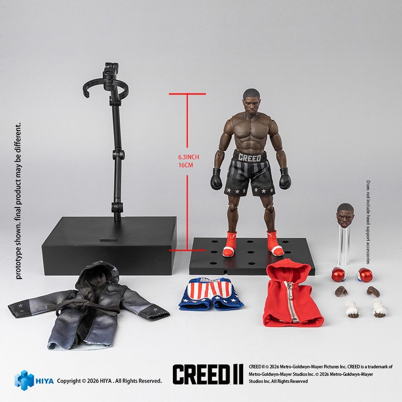 ハイヤーエクジビット・スーパーシリーズ 1/12スケール 6インチ クリード 炎の宿敵 アドニス・クリード アクションフィギュア (HIYA Exquisite Super Series 1/12 Scale 6 Inch "Creed II" Adonis Creed Action Figure)