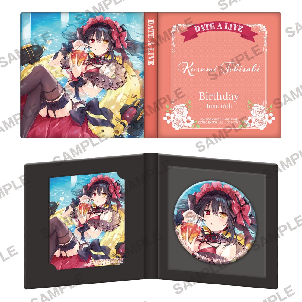 デート・ア・ライブ 狂三バースデー2026 缶バッジ&アクリルカードセット ("Date A Live" Kurumi Birthday 2026 Can Badge & Acrylic Card Set)