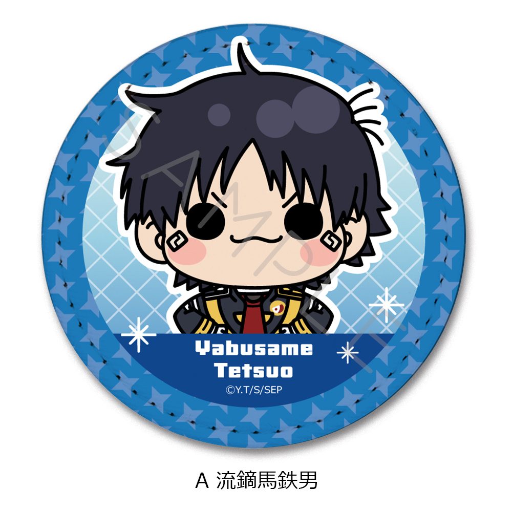 スノウボールアース レザーバッジ(丸形) A 流鏑馬鉄男 ("SNOWBALL EARTH" Leather Badge (Round) A Yabusame Tetsuo)