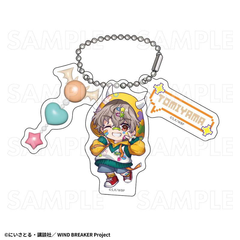 WIND BREAKER でびデコパーカー ちびキャラVer. アクリルキーホルダー 兎耳山丁子 ("Wind Breaker" Devil Deco Hoodie Chibi Chara Ver. Acrylic Key Chain Tomiyama Choji)