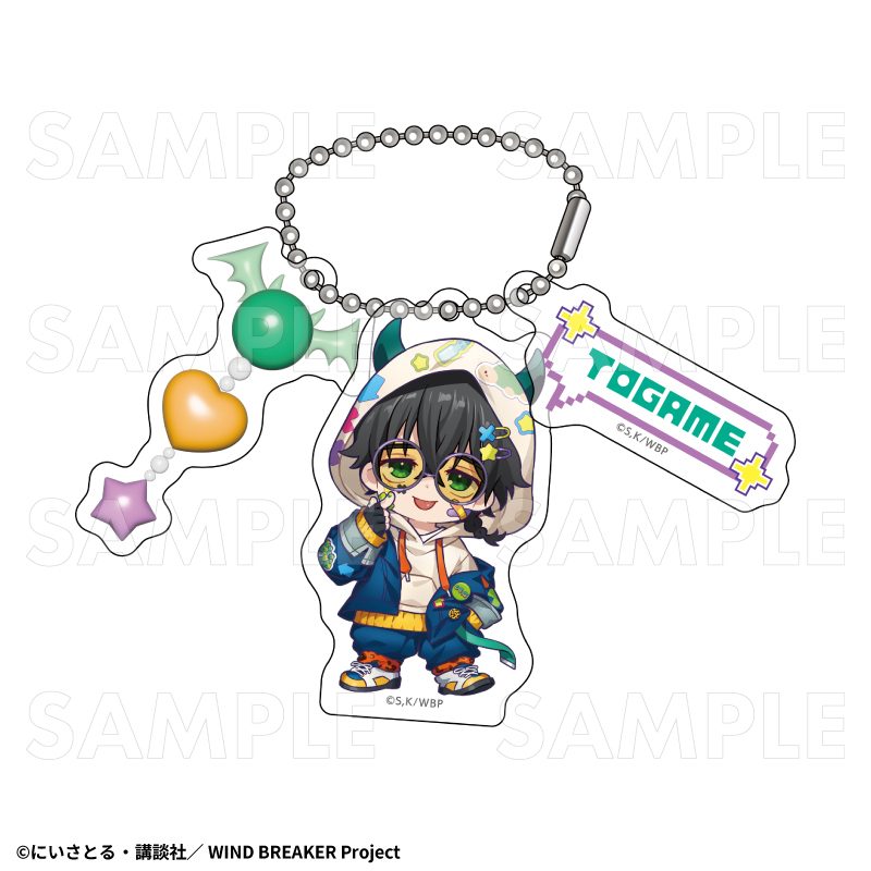 WIND BREAKER でびデコパーカー ちびキャラVer. アクリルキーホルダー 十亀条 ("Wind Breaker" Devil Deco Hoodie Chibi Chara Ver. Acrylic Key Chain Togame Jo)