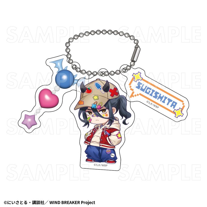 WIND BREAKER でびデコパーカー ちびキャラVer. アクリルキーホルダー 杉下京太郎 ("Wind Breaker" Devil Deco Hoodie Chibi Chara Ver. Acrylic Key Chain Sugishita Kyotaro)