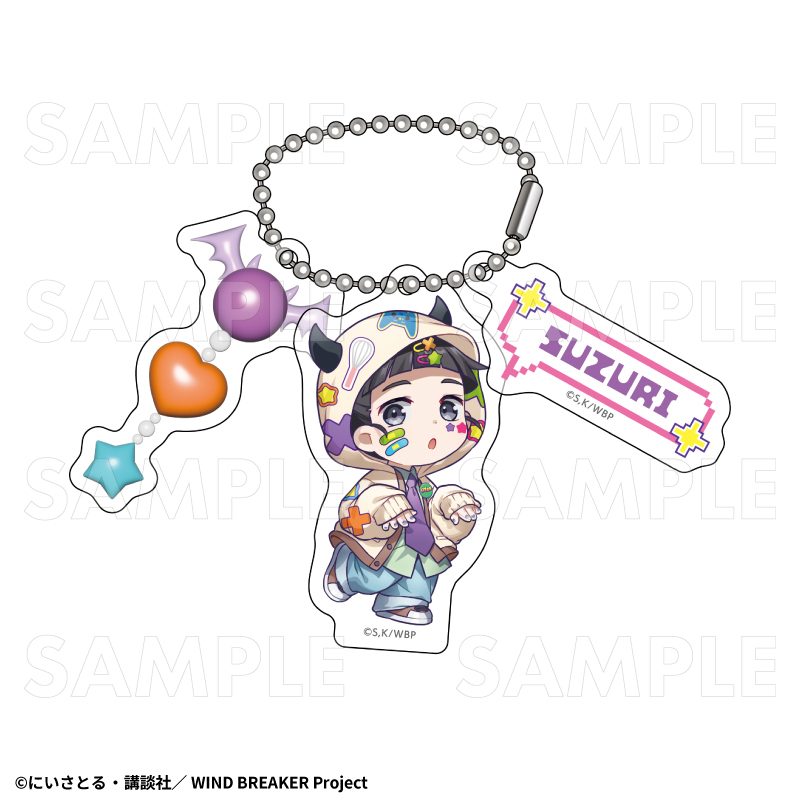 WIND BREAKER でびデコパーカー ちびキャラVer. アクリルキーホルダー 硯秀平 ("Wind Breaker" Devil Deco Hoodie Chibi Chara Ver. Acrylic Key Chain Suzuri Shuhei)