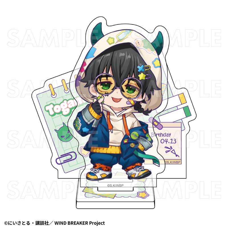 WIND BREAKER でびデコパーカー ちびキャラVer. アクリルスタンド 十亀条 ("Wind Breaker" Devil Deco Hoodie Chibi Chara Ver. Acrylic Stand Togame Jo)
