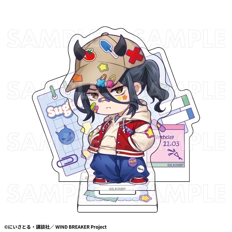 WIND BREAKER でびデコパーカー ちびキャラVer. アクリルスタンド 杉下京太郎 ("Wind Breaker" Devil Deco Hoodie Chibi Chara Ver. Acrylic Stand Sugishita Kyotaro)