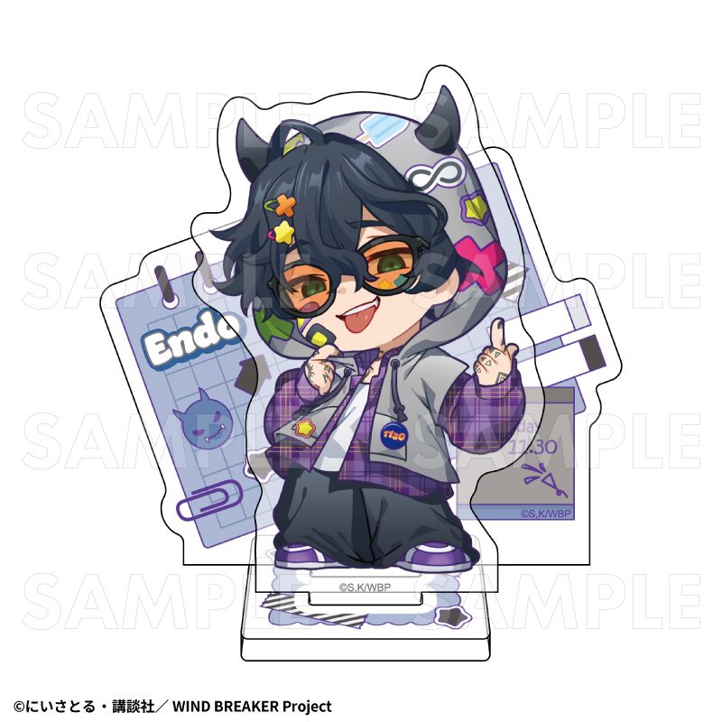 WIND BREAKER でびデコパーカー ちびキャラVer. アクリルスタンド 棪堂哉真斗 ("Wind Breaker" Devil Deco Hoodie Chibi Chara Ver. Acrylic Stand Endo Yamato)