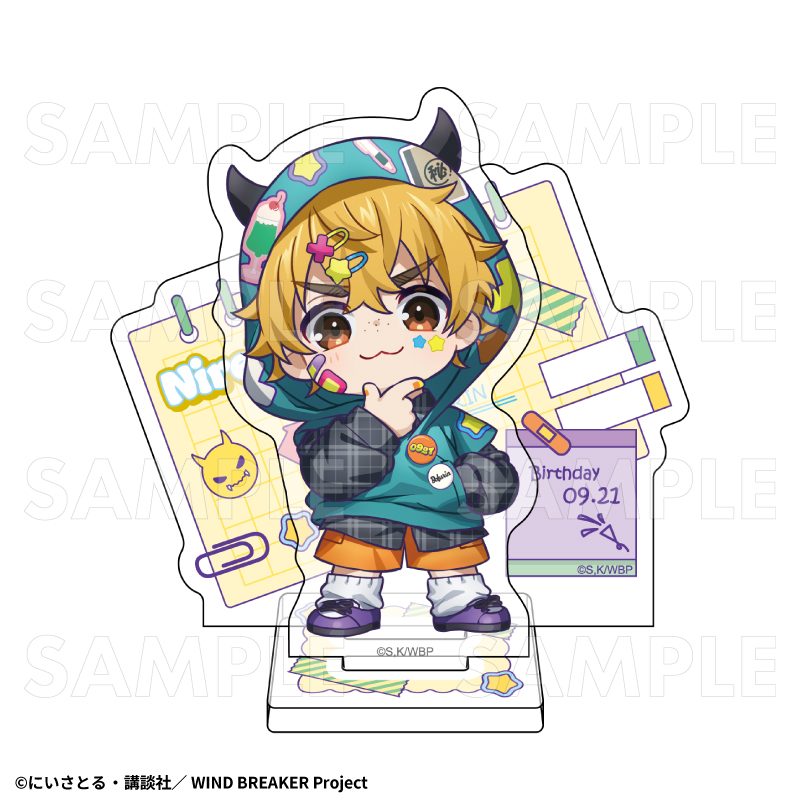 WIND BREAKER でびデコパーカー ちびキャラVer. アクリルスタンド 楡井秋彦 ("Wind Breaker" Devil Deco Hoodie Chibi Chara Ver. Acrylic Stand Nirei Akihiko)