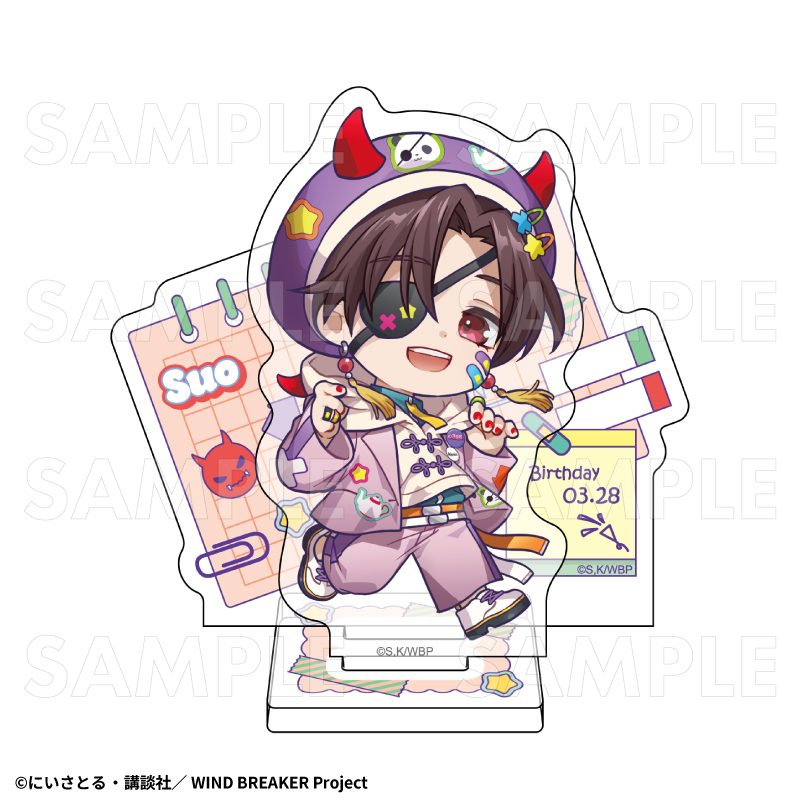 WIND BREAKER でびデコパーカー ちびキャラVer. アクリルスタンド 蘇枋隼飛 ("Wind Breaker" Devil Deco Hoodie Chibi Chara Ver. Acrylic Stand Suo Hayato)