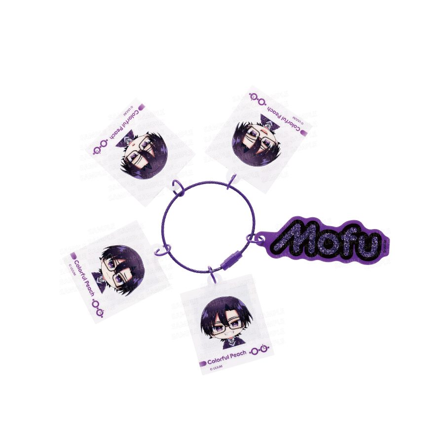 カラフルピーチ じゃらじゃらキーホルダー 喜怒哀楽シリーズ もふ (Colorful Peach Jarajara Key Chain Emotions Series Mofu)