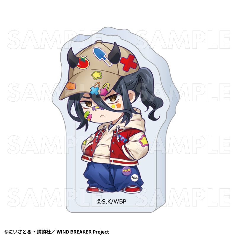 WIND BREAKER でびデコパーカー ちびキャラVer. アクリルブロック 杉下京太郎 ("Wind Breaker" Devil Deco Hoodie Chibi Chara Ver. Acrylic Block Sugishita Kyotaro)