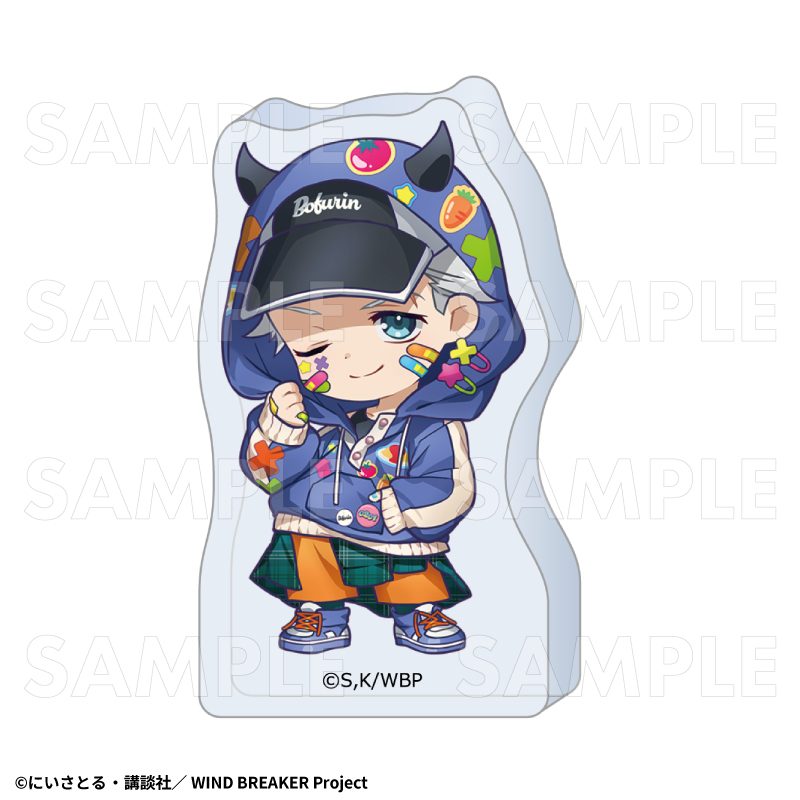 WIND BREAKER でびデコパーカー ちびキャラVer. アクリルブロック 梅宮一 ("Wind Breaker" Devil Deco Hoodie Chibi Chara Ver. Acrylic Block Umemiya Hajime)
