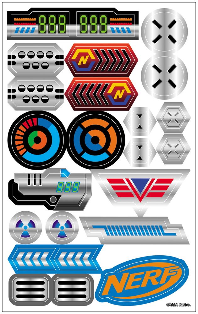 NERF ナーフ デコレーションステッカー メタル (NERF NERF Decoration Sticker Metal)