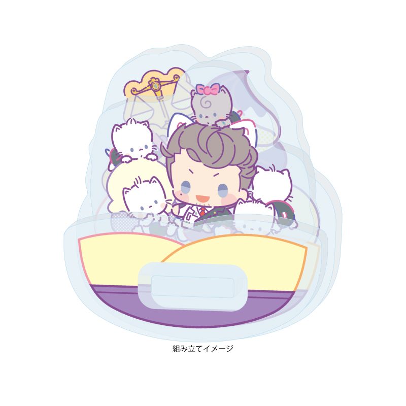 ゆらゆらアクリルスタンド ヒプノシスマイク SANRIO NAKAYOKU EDIT 18 天国獄×ニャニィニュニェニョン(コラボイラスト) (Yurayura Acrylic Stand "Hypnosismic -Division Rap Battle-" Sanrio Nakayoku Edit 18 Amaguni Hitoya x Nya-ni-nyu-nye-nyon (Collaboration Illustration))