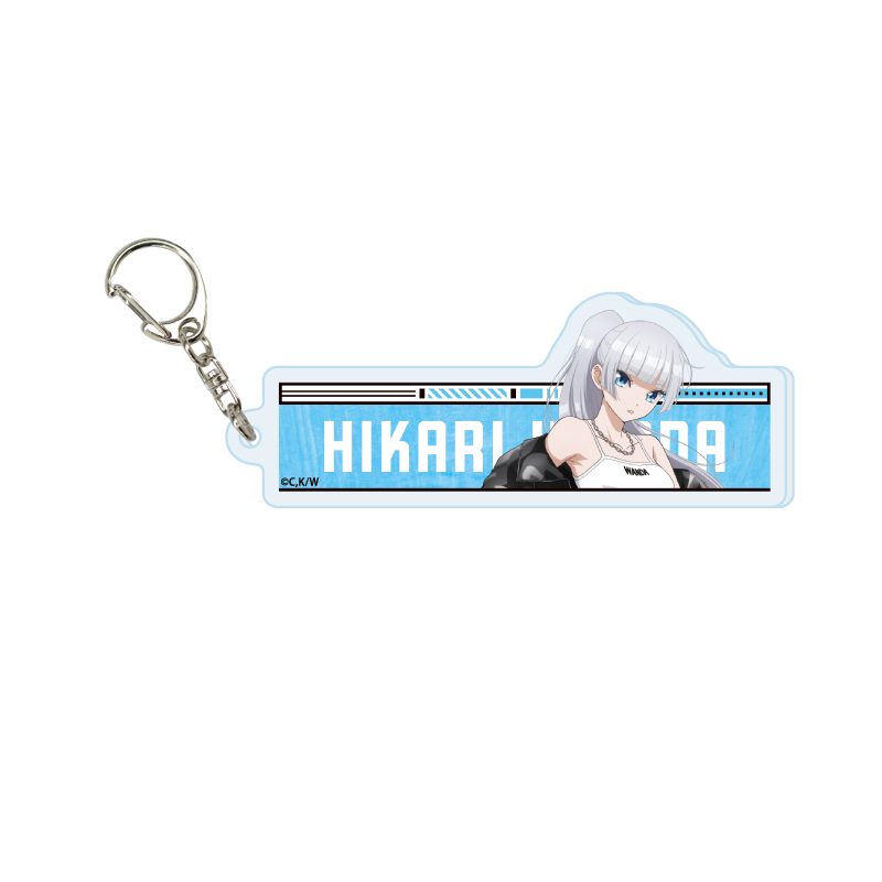 アクリルキーホルダー ワンダンス 02 湾田光莉 レザーコーデVer.(描き下ろしイラスト) (Acrylic Key Chain "Wandance" 02 Wanda Hikari Leather Outfit Ver. (Original Illustration))