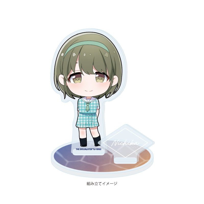 アクリルスタンドプレート アイドルマスター シャイニーカラーズ 10 七草にちか セーラー風アイドル衣装Ver.(ミニキャライラスト) (Acrylic Stand Plate "The Idolmaster Shiny Colors" 10 Nanakusa Nichika Sailor Style Idol Costume Ver. (Mini Character Illustration))
