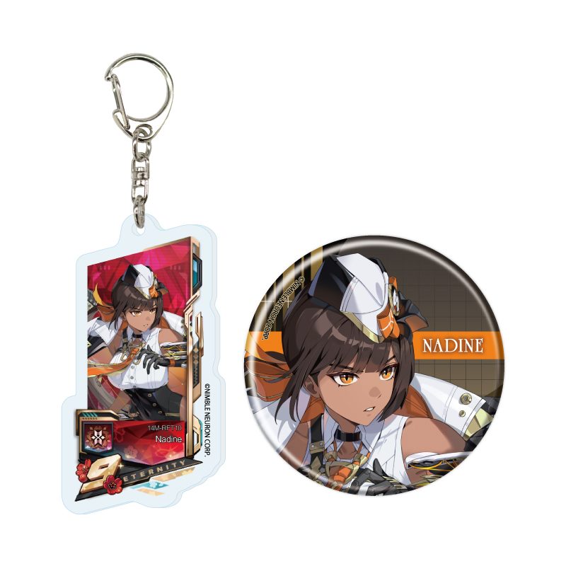 アクリルキーホルダー&缶バッジセット エターナルリターン 06 ナディン(公式イラスト) (Acrylic Key Chain & Can Badge Set "Eternal Return" 06 Nadine (Official Illustration))