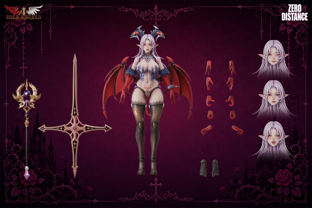 ZERO DISTANCE × Idle Angels 堕天使 ルシファー 1/12スケール可動フィギュア 通常版 (ZERO DISTANCE x IDLE ANGELS FALLEN ANGEL LUCIFER 1/12 SCALE ACTION FIGURE NORMAL EDITION)