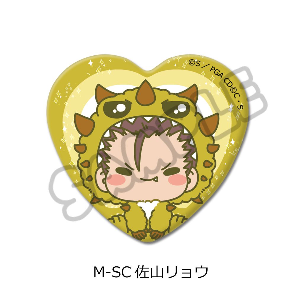 コードギアス 亡国のアキト 第2弾 ハート型缶バッジ M-SC 佐山リョウ ("Code Geass Akito the Exiled" Vol. 2 Heart Can Badge M-SC Sayama Ryo)