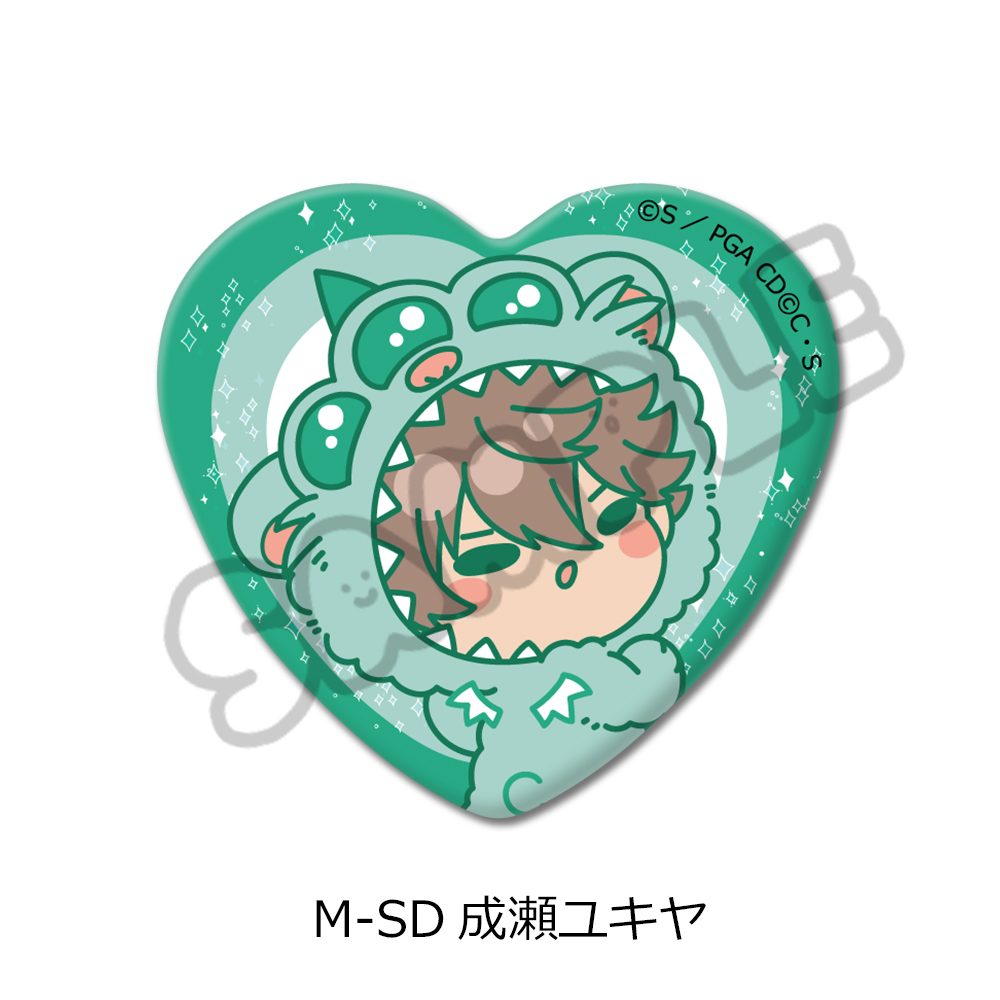 コードギアス 亡国のアキト 第2弾 ハート型缶バッジ M-SD 成瀬ユキヤ ("Code Geass Akito the Exiled" Vol. 2 Heart Can Badge M-SD Naruse Yukiya)