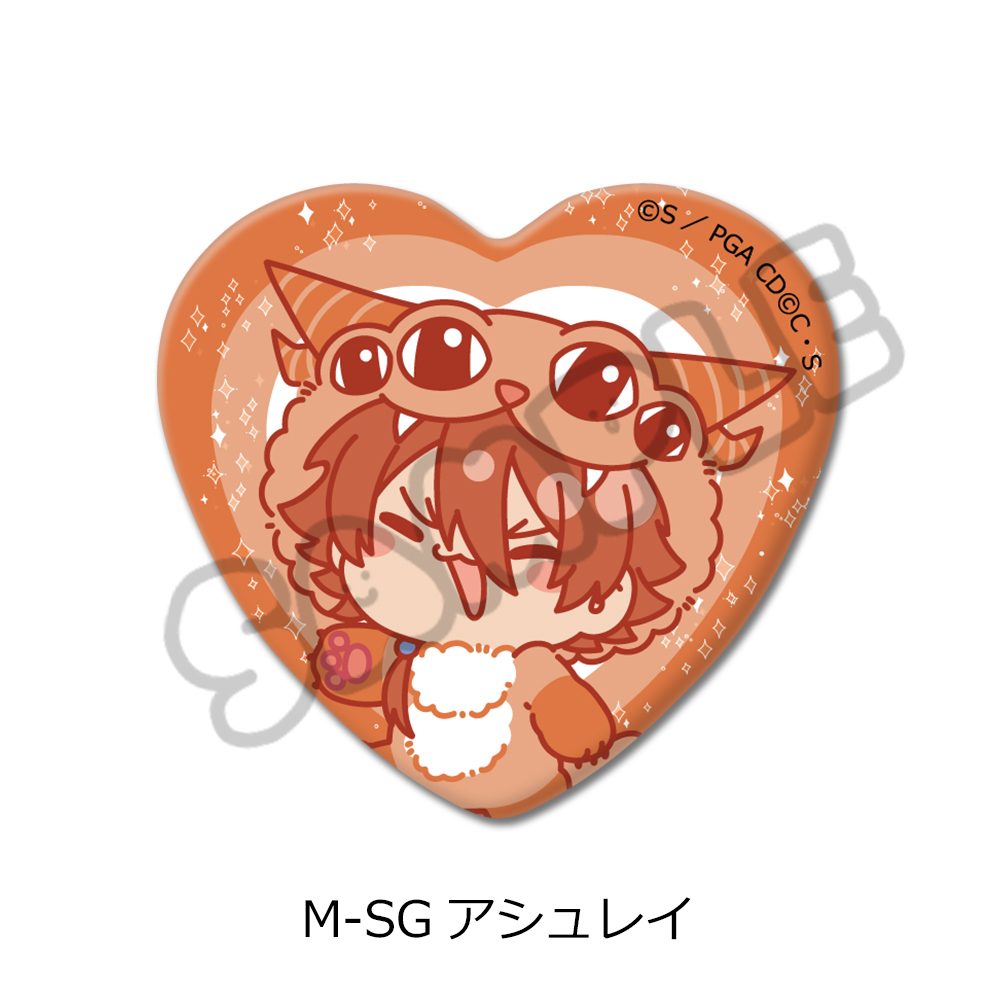 コードギアス 亡国のアキト 第2弾 ハート型缶バッジ M-SG アシュレイ ("Code Geass Akito the Exiled" Vol. 2 Heart Can Badge M-SG Ashley)