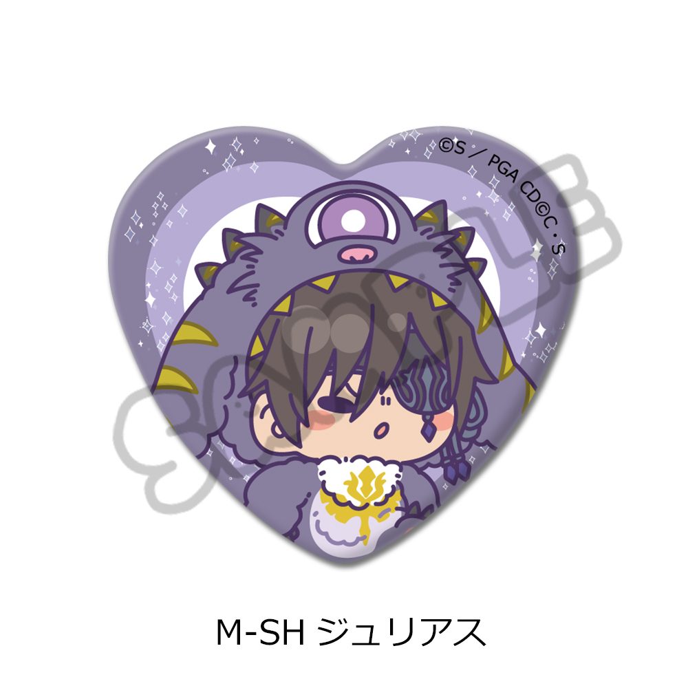 コードギアス 亡国のアキト 第2弾 ハート型缶バッジ M-SH ジュリアス ("Code Geass Akito the Exiled" Vol. 2 Heart Can Badge M-SH Julius)