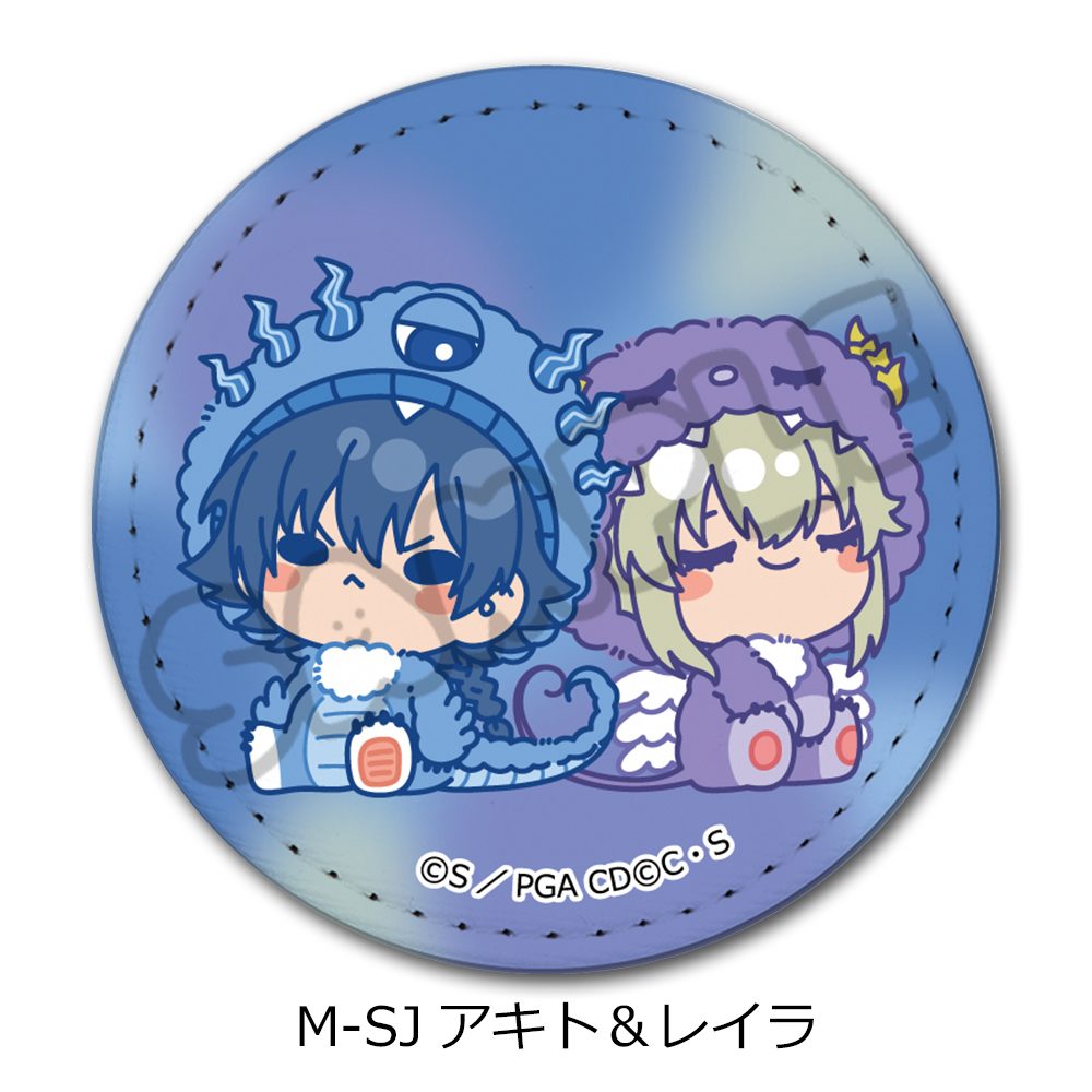 コードギアス 亡国のアキト 第2弾 レザーバッジ(丸形) M-SJ アキト&レイラ ("Code Geass Akito the Exiled" Vol. 2 Leather Badge (Round) M-SJ Akito & Leila)