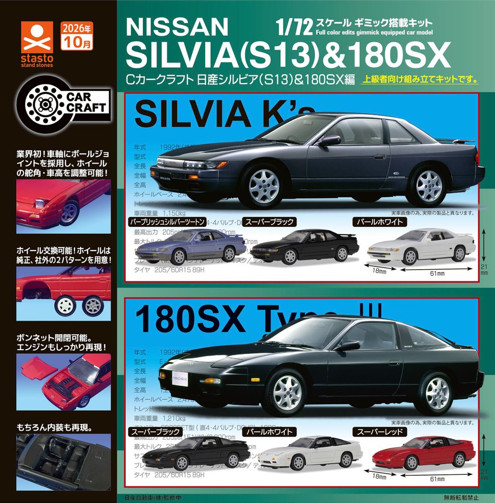 400円カプセル Cカークラフト 日産シルビア(S13)&180SX編 (C Car Craft Nissan Silvia (S13) & 180SX)