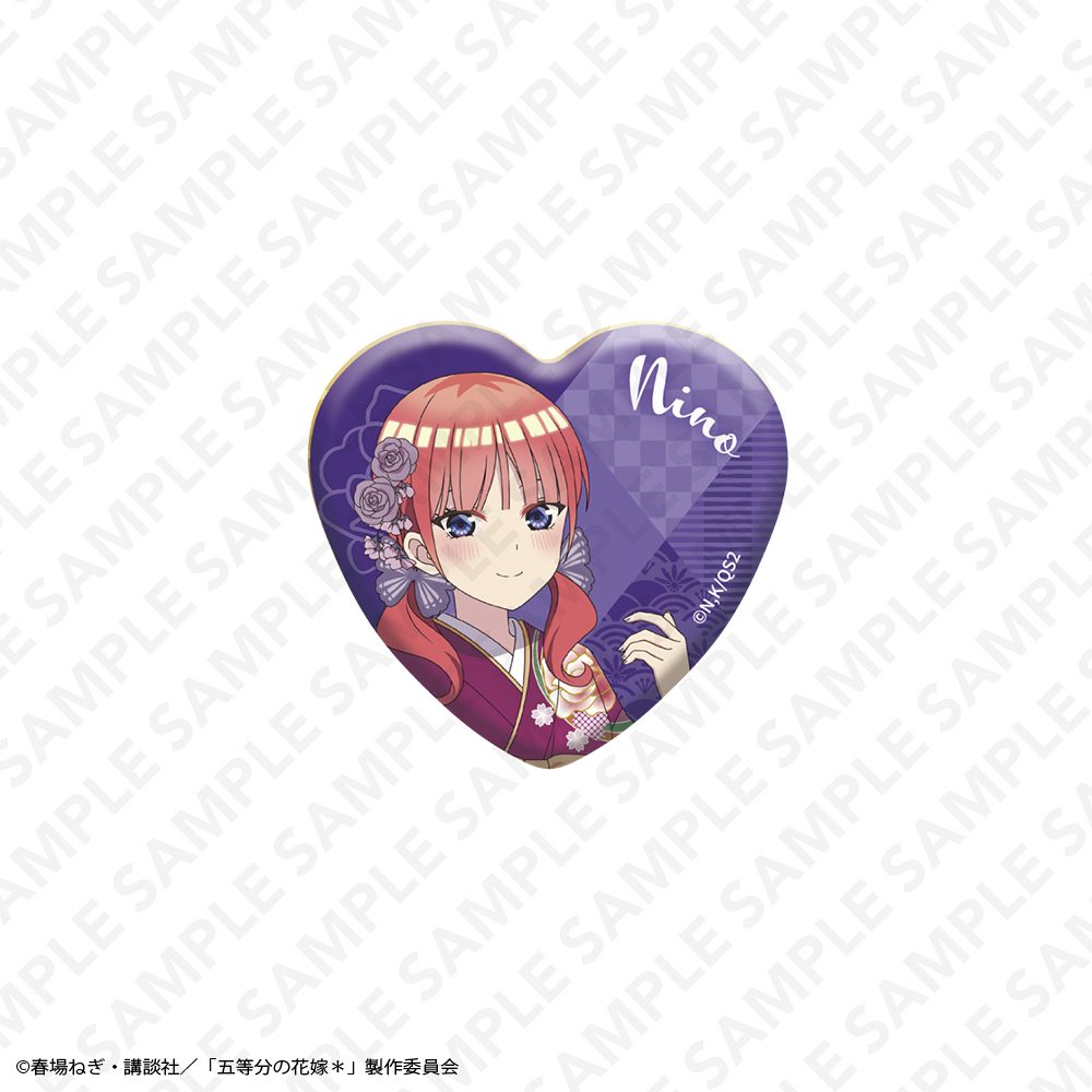 五等分の花嫁* オーロラハート型缶バッジ 中野二乃 ("The Quintessential Quintuplets Specials 2" Aurora Heart Can Badge Nakano Nino)