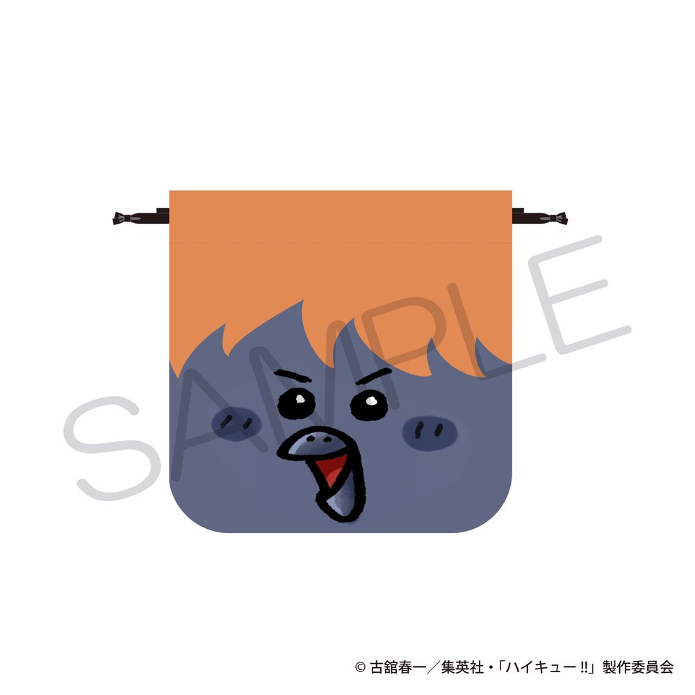ハイキュー!! おかおきんちゃく 大好物Ver. ヒナガラス ("Haikyu!!" Face Kinchaku Favorite Food Ver. Hinata Crow)