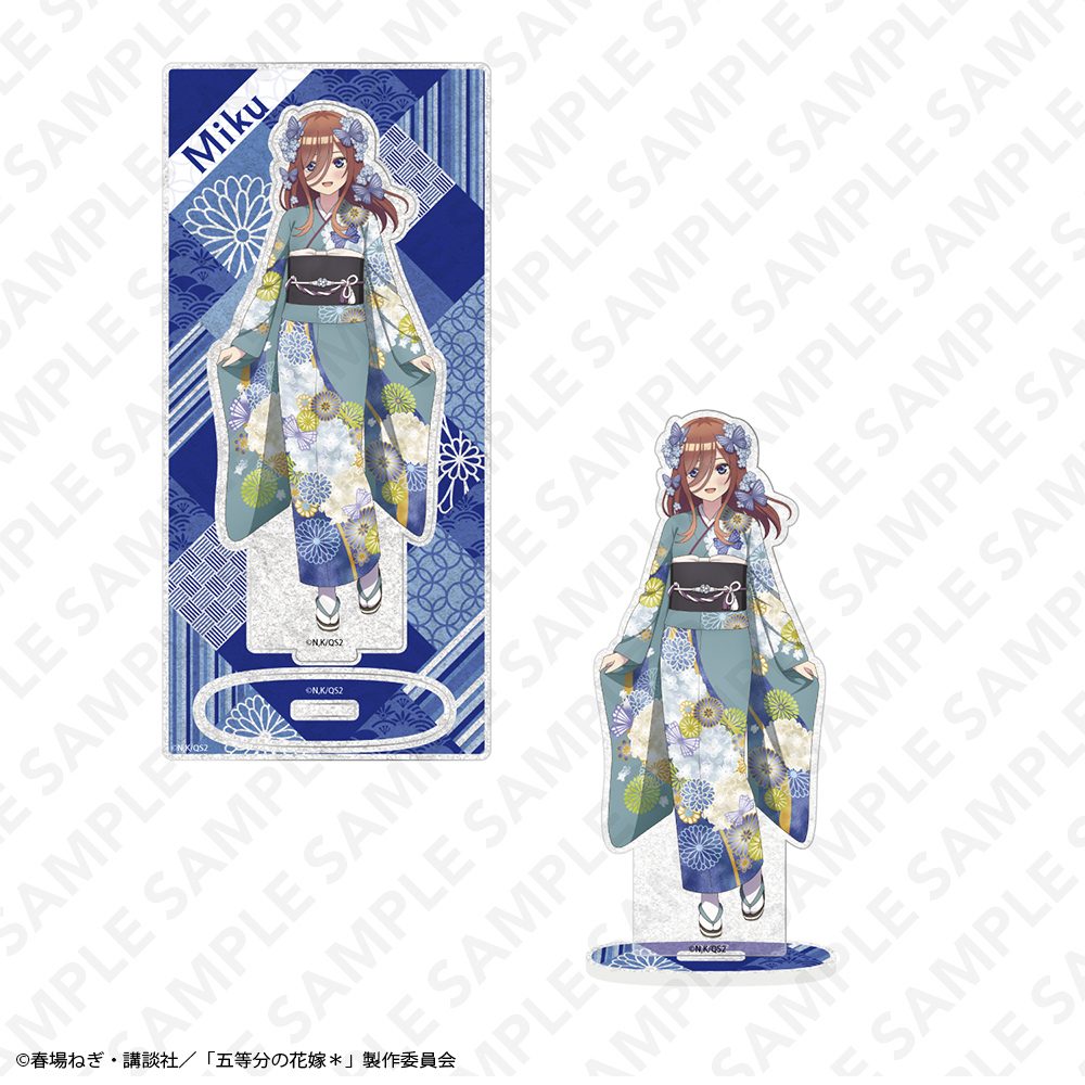 五等分の花嫁* グリッターアクスタプレート 中野三玖 ("The Quintessential Quintuplets Specials 2" Glitter Acrylic Stand Plate Nakano Miku)