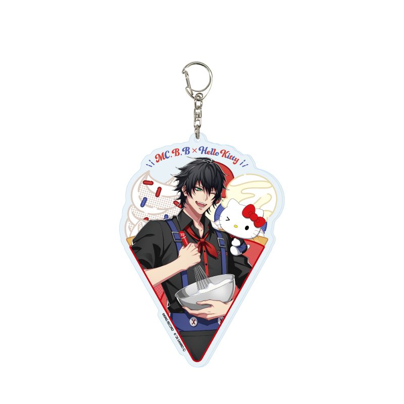 デカアクリルキーホルダー ヒプノシスマイク SANRIO NAKAYOKU EDIT 01 山田一郎×ハローキティ(コラボイラスト) (Deka Acrylic Key Chain "Hypnosismic -Division Rap Battle-" Sanrio Nakayoku Edit 01 Yamada Ichiro x Hello Kitty (Collaboration Illustration))