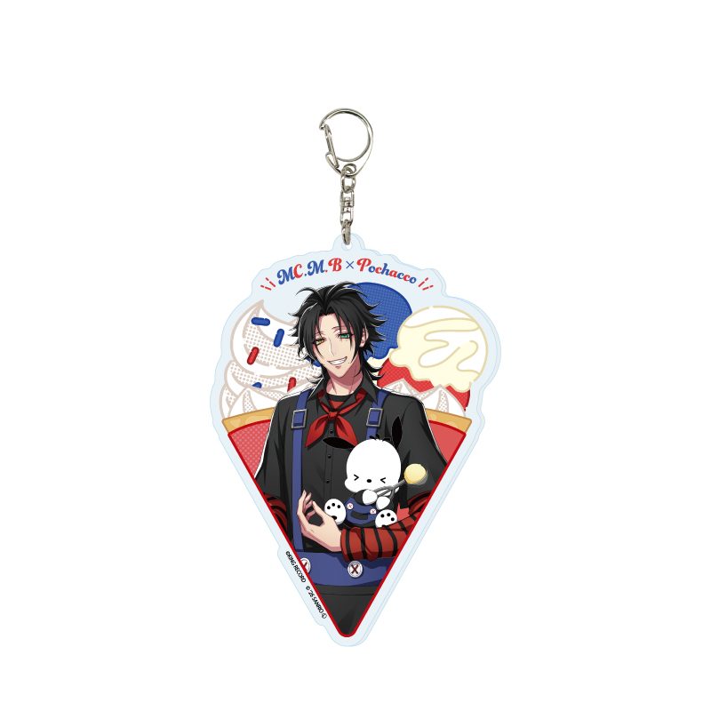 デカアクリルキーホルダー ヒプノシスマイク SANRIO NAKAYOKU EDIT 02 山田二郎×ポチャッコ(コラボイラスト) (Deka Acrylic Key Chain "Hypnosismic -Division Rap Battle-" Sanrio Nakayoku Edit 02 Yamada Jiro x Pochacco (Collaboration Illustration))
