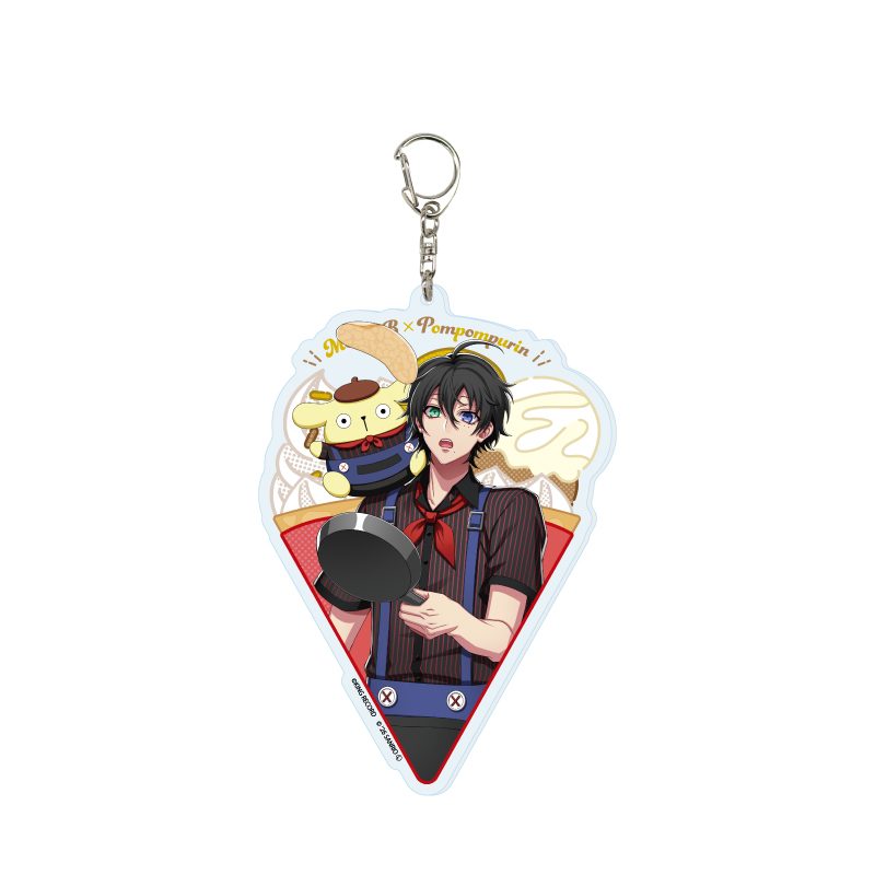 デカアクリルキーホルダー ヒプノシスマイク SANRIO NAKAYOKU EDIT 03 山田三郎×ポムポムプリン(コラボイラスト) (Deka Acrylic Key Chain "Hypnosismic -Division Rap Battle-" Sanrio Nakayoku Edit 03 Yamada Saburo x Pom Pom Purin (Collaboration Illustration))