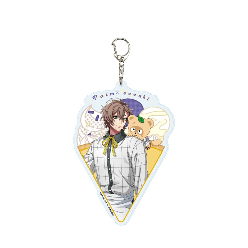 デカアクリルキーホルダー ヒプノシスマイク SANRIO NAKAYOKU EDIT 08 夢野幻太郎×ぽこぽん日記(コラボイラスト) (Deka Acrylic Key Chain "Hypnosismic -Division Rap Battle-" Sanrio Nakayoku Edit 08 Yumeno Gentaro x Pokopon Nikki (Collaboration Illustration))