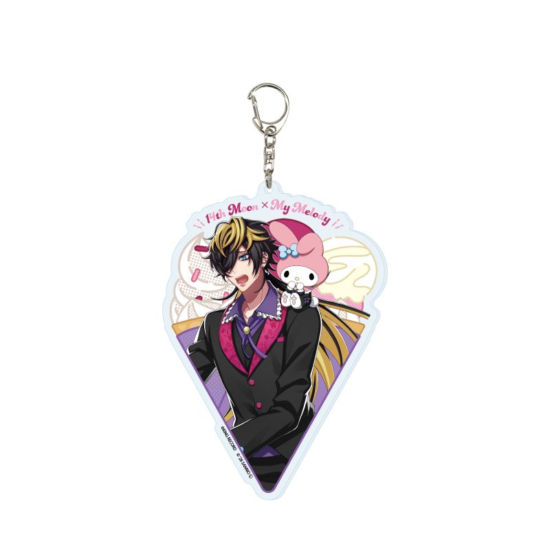 デカアクリルキーホルダー ヒプノシスマイク SANRIO NAKAYOKU EDIT 17 四十物十四×マイメロディ(コラボイラスト) (Deka Acrylic Key Chain "Hypnosismic -Division Rap Battle-" Sanrio Nakayoku Edit 17 Aimono Jyushi x My Melody (Collaboration Illustration))