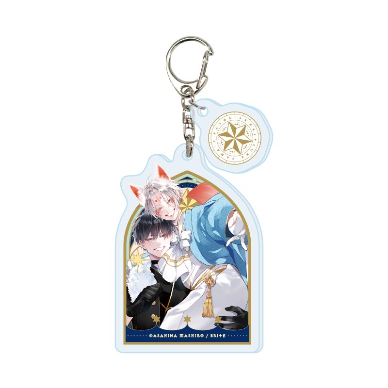 パーツ付きアクリルキーホルダー MeroMero cafe 03 茉白あさひな(描き下ろしイラスト) (Acrylic Key Chain with Parts Mero Mero Cafe 03 Asahina Mashiro (Original Illustration))