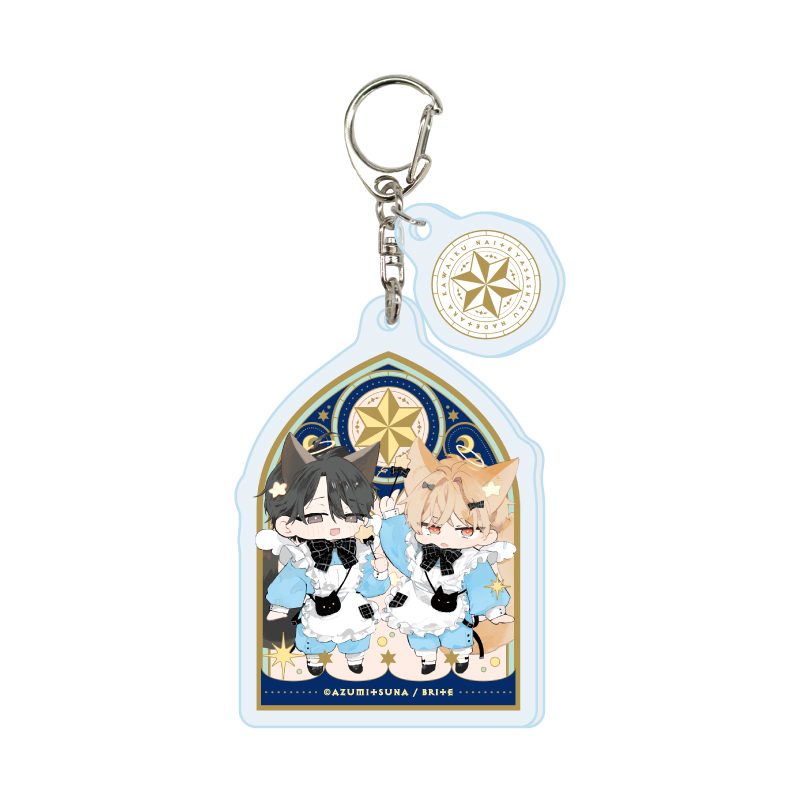 パーツ付きアクリルキーホルダー MeroMero cafe 05 あずみつな(描き下ろしイラスト) (Acrylic Key Chain with Parts Mero Mero Cafe 05 Tsuna Azumi (Original Illustration))