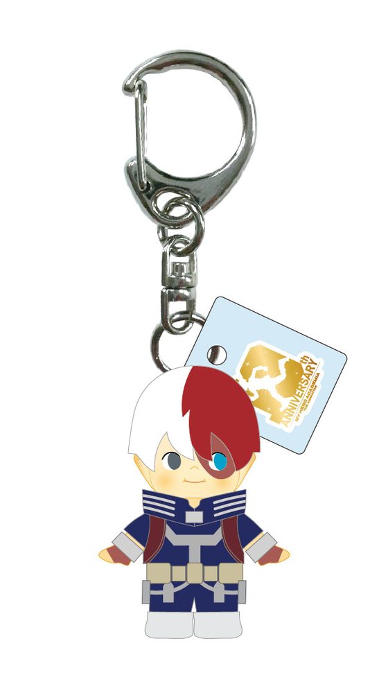 僕のヒーローアカデミア 10周年記念 コスチュームキューピーキーホルダー 轟焦凍 ("My Hero Academia" 10th Anniversary Costume Kewpie Key Chain Todoroki Shoto)