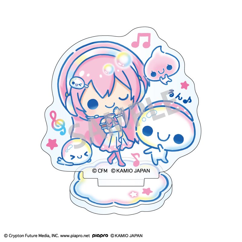 初音ミク×ぷくぷくあわわちゃん ミニアクリルスタンド 巡音ルカ (Hatsune Miku x Popping Awawa chan Mini Acrylic Stand Megurine Luka)