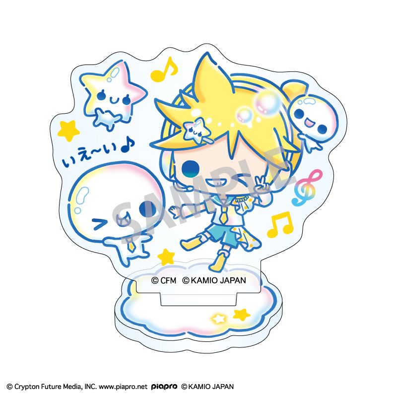 初音ミク×ぷくぷくあわわちゃん ミニアクリルスタンド 鏡音レン (Hatsune Miku x Popping Awawa chan Mini Acrylic Stand Kagamine Len)