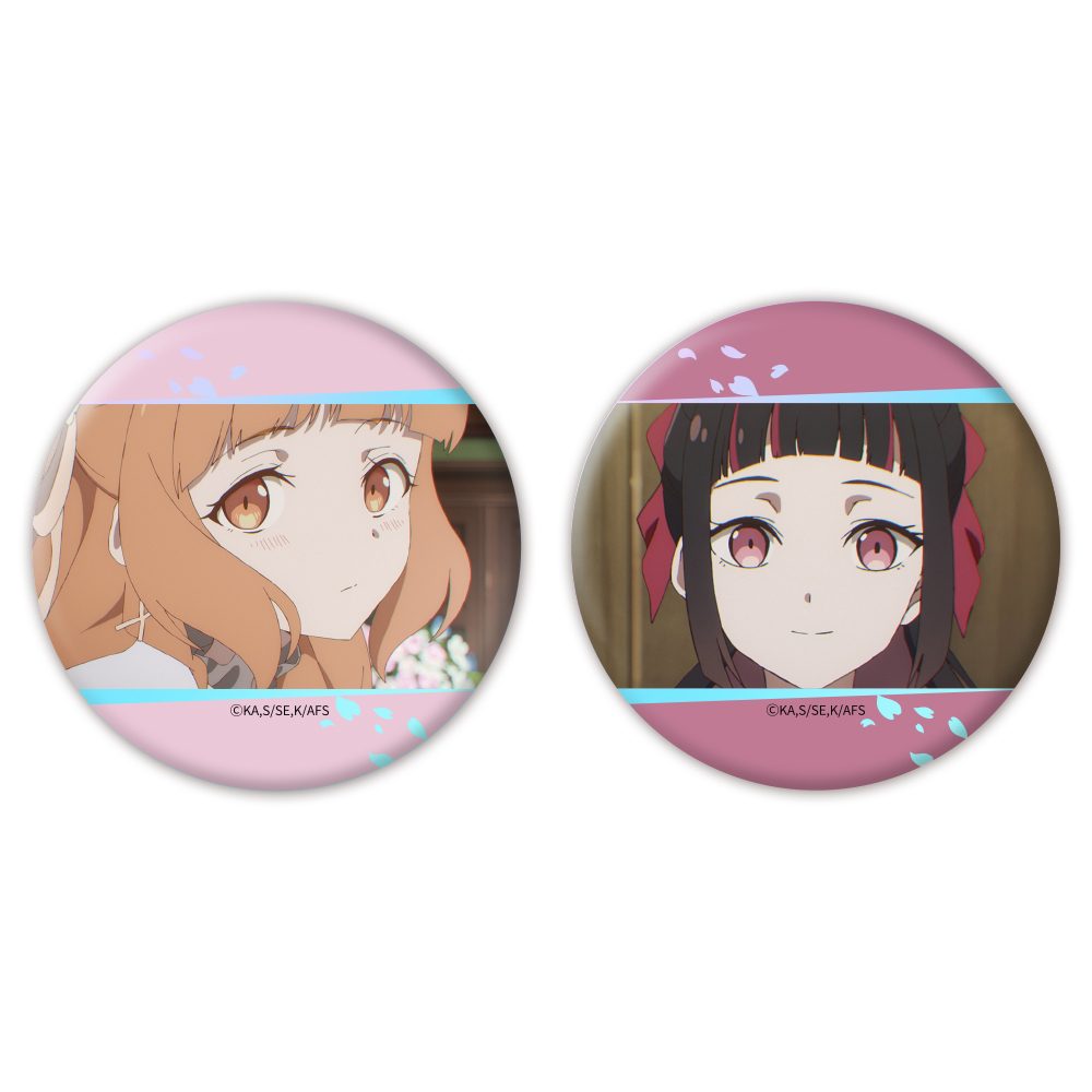 春夏秋冬代行者 春の舞 オーロラ缶バッジ2個セット 春 ("Agents of the Four Seasons: Dance of Spring" Aurora Can Badge 2 Set Spring)