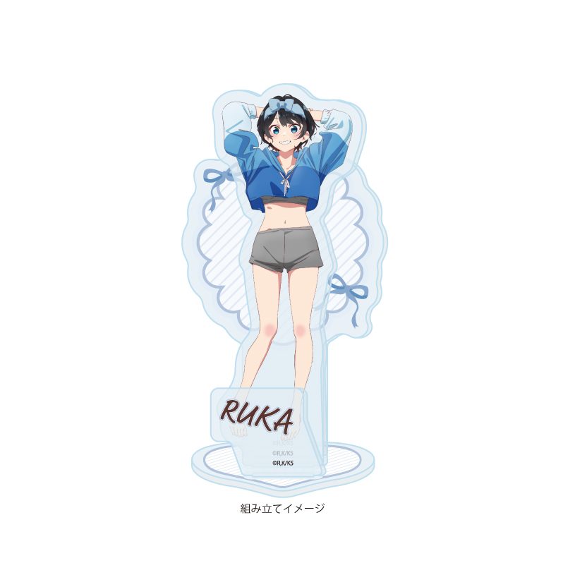 アクリルスタンドプレート 彼女、お借りします 11 更科瑠夏 へそチラVer.(描き下ろしイラスト) (Acrylic Stand Plate "Rent-A-Girlfriend" 11 Sarashina Ruka Navel Flash Ver. (Original Illustration))