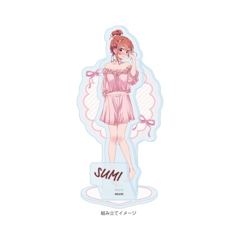 アクリルスタンドプレート 彼女、お借りします 12 桜沢墨 へそチラVer.(描き下ろしイラスト) (Acrylic Stand Plate "Rent-A-Girlfriend" 12 Sakurasawa Sumi Navel Flash Ver. (Original Illustration))