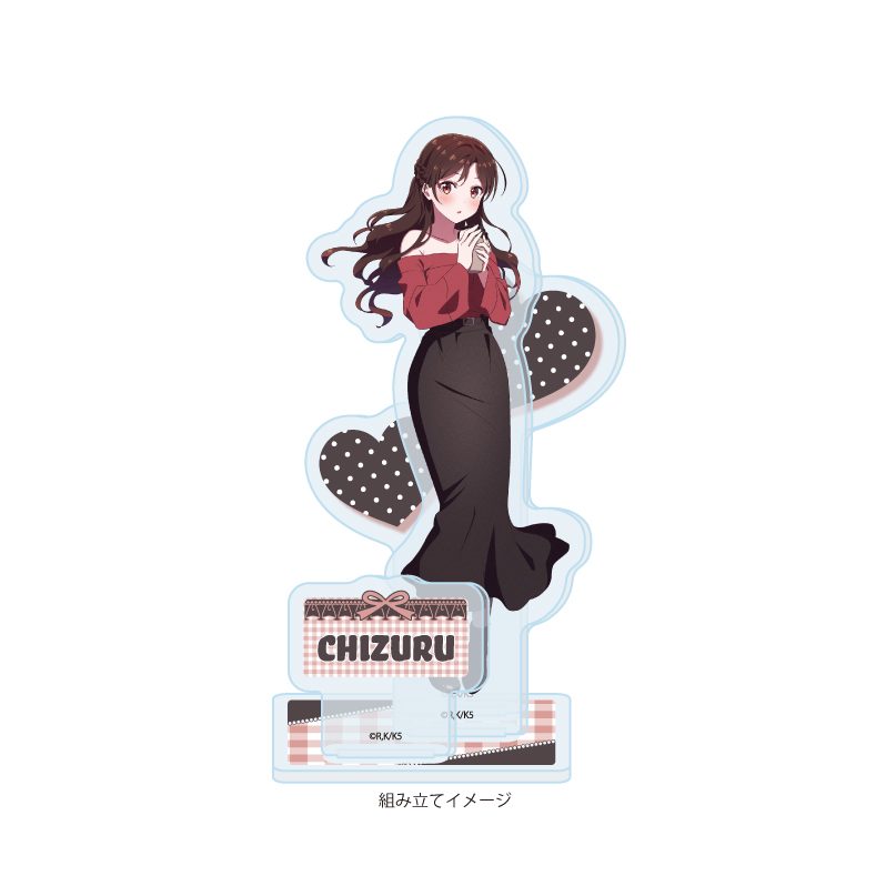 アクリルスタンドプレート 彼女、お借りします 14 水原千鶴 デートVer.(描き下ろしイラスト) (Acrylic Stand Plate "Rent-A-Girlfriend" 14 Mizuhara Chizuru Date Ver. (Original Illustration))