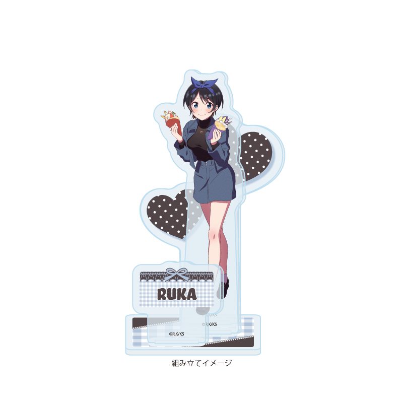 アクリルスタンドプレート 彼女、お借りします 16 更科瑠夏 デートVer.(描き下ろしイラスト) (Acrylic Stand Plate "Rent-A-Girlfriend" 16 Sarashina Ruka Date Ver. (Original Illustration))
