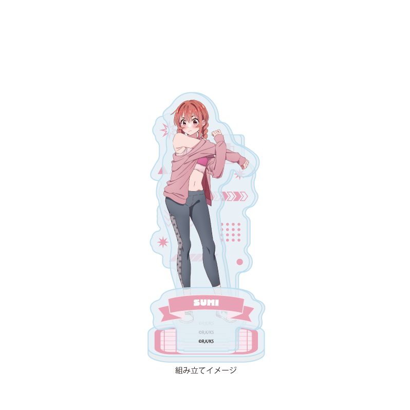 アクリルスタンドプレート 彼女、お借りします 21 桜沢墨 トレーニングウェアVer.(描き下ろしイラスト) (Acrylic Stand Plate "Rent-A-Girlfriend" 21 Sakurasawa Sumi Training Wear Ver. (Original Illustration))