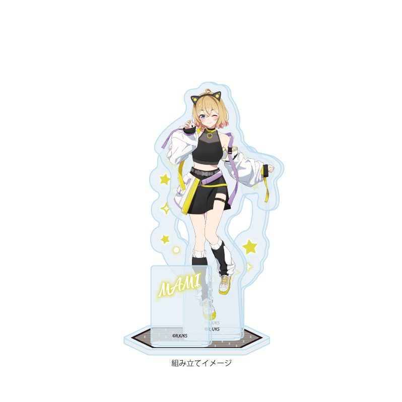 アクリルスタンドプレート 彼女、お借りします 24 七海麻美 サイバーネオンVer.(描き下ろしイラスト) (Acrylic Stand Plate "Rent-A-Girlfriend" 24 Nanami Mami Cyber Neon Ver. (Original Illustration))