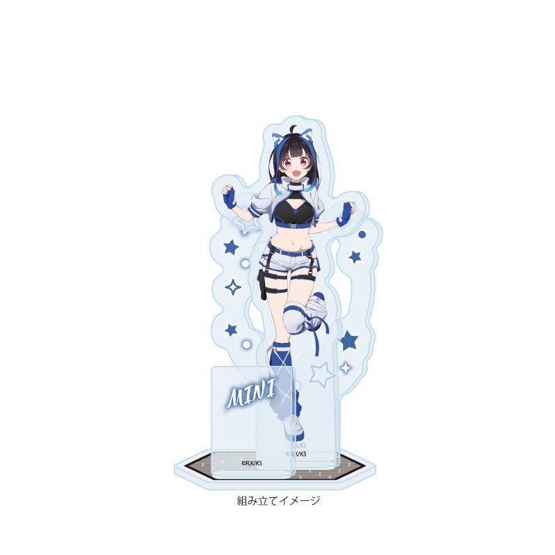 アクリルスタンドプレート 彼女、お借りします 27 八重森みに サイバーネオンVer.(描き下ろしイラスト) (Acrylic Stand Plate "Rent-A-Girlfriend" 27 Yaemori Mini Cyber Neon Ver. (Original Illustration))