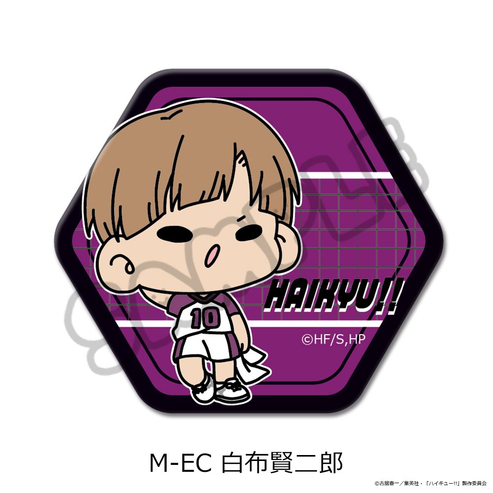 ハイキュー!! 第11弾 六角形缶バッジ(mochocho) M-EC 白布賢二郎 ("Haikyu!!" Vol. 11 Hexagonal Can Badge (mochocho) M-EC Shirabu Kenjiro)